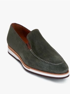 Bontoni Passeggio Military Suede Venetian Loafer Slip On Shoes Men 10 NWOT